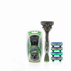 Face Care for Men Manual Shaving Razor with Trimmer Blade System 4 Blade Shaving Razor +2pcs Cartridges