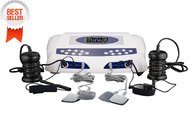 New Item Two Persons Dual Detox Machine Foot Spa Machine Ion Cleanse with Massage Slice Wrist Belt Single Display Foot