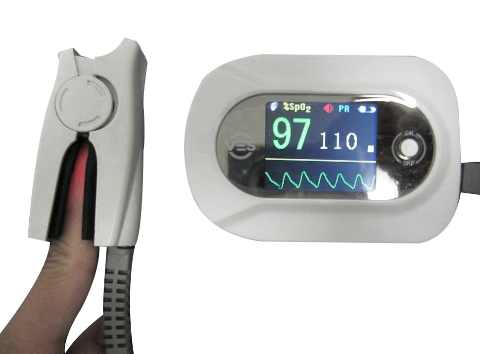 CMS-VE CE OLCD Multi Function Portable Electronic Visual Stethoscope Monitor Heart Lung Rate ECG waveform + SPO2