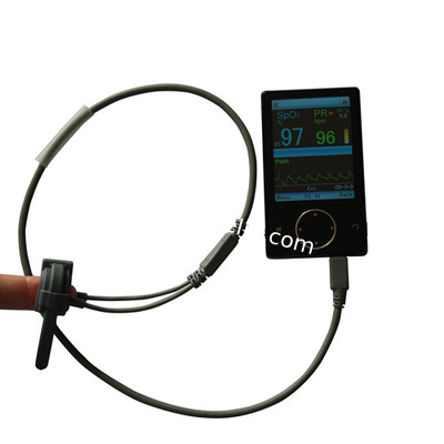 Bluetooth Fingertip Pulse Oximete with 2.8" color OLED  display real-time clock model AH-60FW