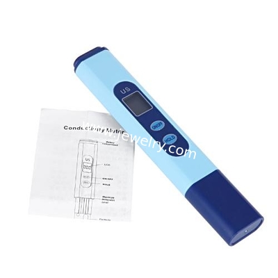 Digital LCD EC Conductivity Meter Water Quality Tester Model H10128 Pen 0-9999 µs/cm Blue