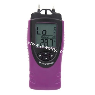 Handheld Digital Moisture Meter Humidity Tester for Wood Concrete Model H10198 LCD Display Mini