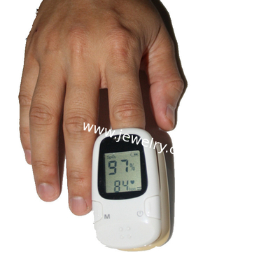 White Recording Fingertip Pulse Oximeter Monitor Pulse Oxygen Saturation AH-8082