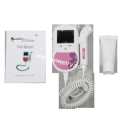 Ultrasound Equipment Pocket Fetal Doppler Built In Speaker Color Display