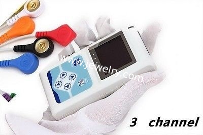 Diagnostic-tool TLC9803 Portable Cable 24 Hour Heart Monitoring 3 Channels Recordable Dynamic ECG System