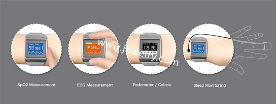 Best Blood Pressure Monitor Multifunction Digital Wearable Monitor CMS50K Spo2 ECG Pedometer Calorie Sleep