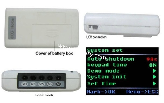 Dynamic ECG System 3 Channel Holter ECG System with PC English Software for Family