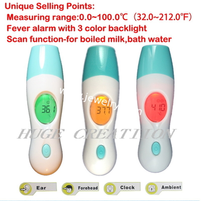Non-contact Testing Ear/Forehead/Room Temperature 4 in 1 mutual-function for Baby pet Child Family Health Care
