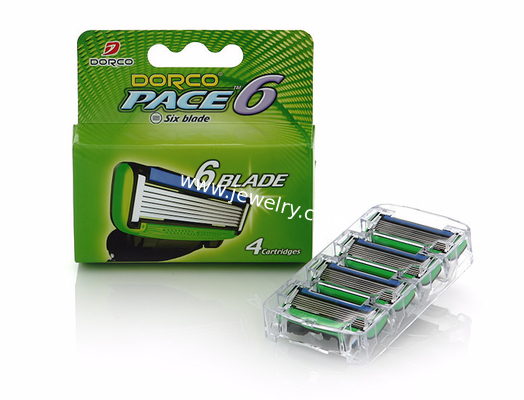 4PCS/Pack razor blades Men Manual Shaving Razor blades with 6 Blades High quality blades sharpener blades