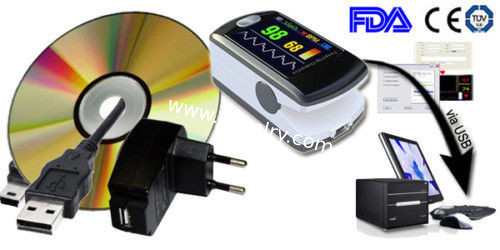 Color OLED AH-50EW Health CE FDA Audio Alarm Finger Oximeter Pulse Oxygen SPO2 Monitor USB Bluetooth Wireless Software
