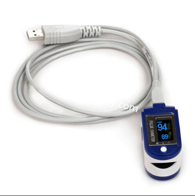 CMS50D+ CE FDA Fingertip Pulse Oximeter SPO2 USB Software OLED Display 24 Hours Record Pulse Rate Alarm Monitor