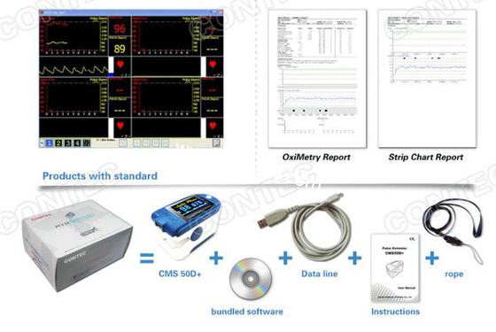 CMS50D+ Digital Ecectric Portable Home Health Care Fingertip Pulse Oximeter With USB Software