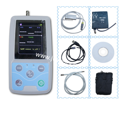 with oximeter probe 24h Digital Ambulatory Automatic NIBP+ Pulse Rate+ Oximeter probe Blood Pressure Monitor PM50