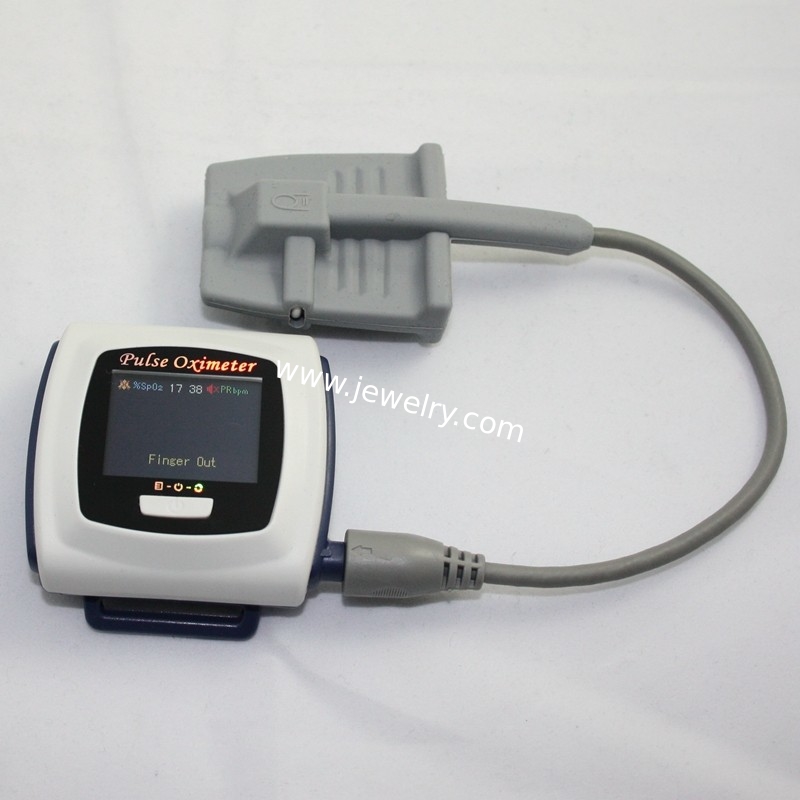 Wrist digital oximeter With measured data overruns limits and low-voltage alarm pulse oximeter AH-50F