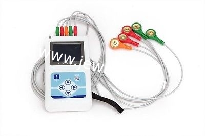 Dynamic ECG System 2AA Battery 3 Channel Holter ECG System with PC English Software for Family