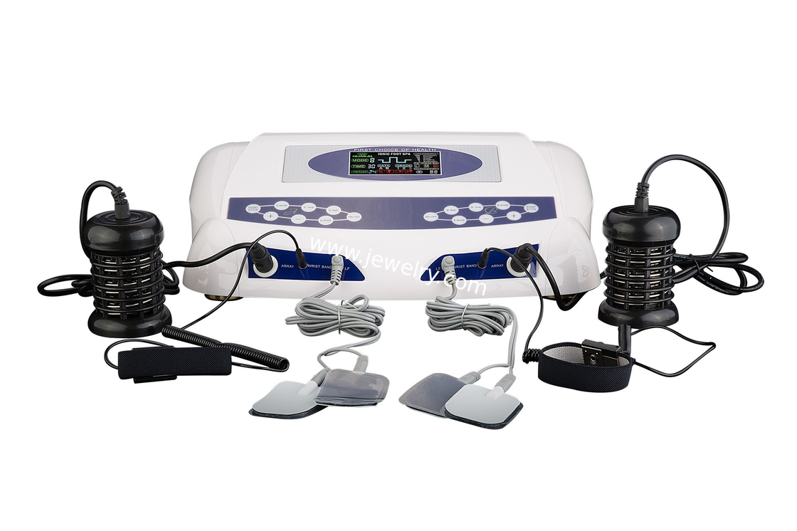 Ion Cleanse Foot Spa Detox Machine for Two Persons AH-805C Single Screen with Dual Massager Slippers and portable Alumin