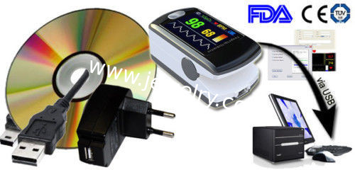 Color OLED AH-50EW Health CE FDA Audio Alarm Finger Oximeter Pulse Oxygen SPO2 Monitor USB Bluetooth Wireless Software