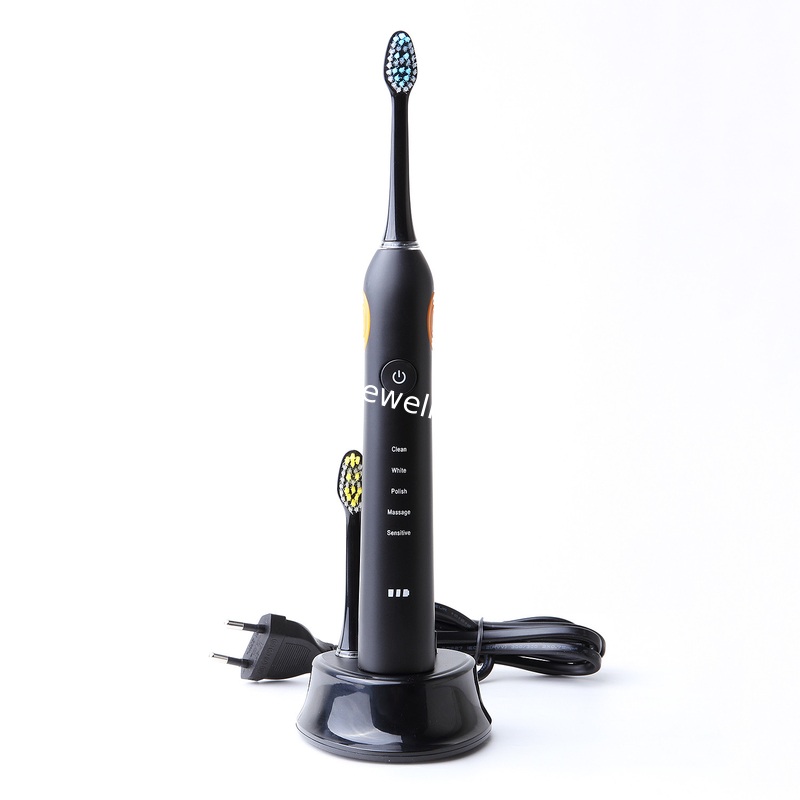 Waterproof Rechargeable Electric Toothbrush Tooth Whitening With Brush Heads Replacement Teeth Whitener Cleaning Oral